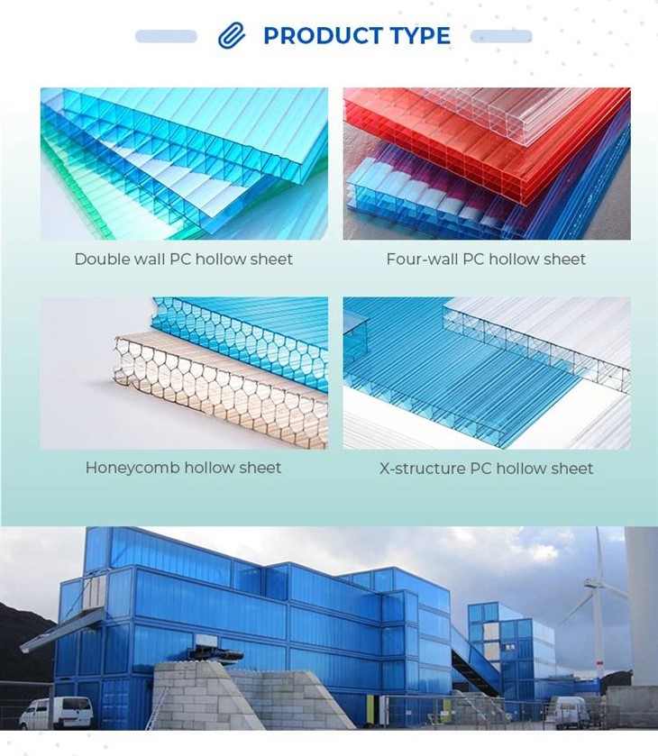 Mutiwall Polycarbonate Sheet Outdoor Plastic Sheets